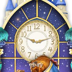 Bradford Exchange Disney Beauty and The Beast Happily Ever After Wall Clock
