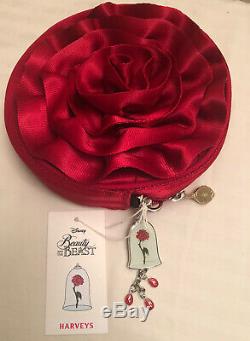 Brand New Disney Harveys Seatbelt Bag Beauty And The Beast Rose Circle Bag