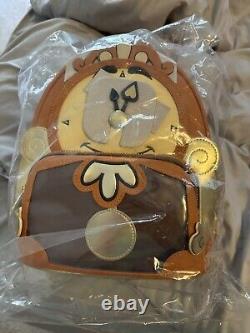 Brand New Disney Loungefly Beauty & Beast Cogsworth Cosplay Mini Backpack