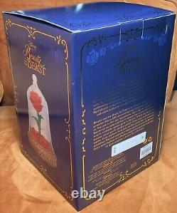 Brand New Disney Store Beauty & The Beast Enchanted Rose Snow Globe In Box