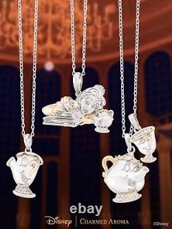 Charmed Aroma Disney Beauty & The Beast Chip & Mrs. Potts Candle Tray & Necklace