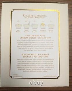 Charmed Aroma Disney Beauty & The Beast Chip & Mrs. Potts Candle Tray & Necklace