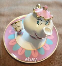 Charmed Aroma Disney Beauty & The Beast Chip & Mrs. Potts Candle Tray & Necklace