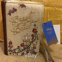 DANIELLE NICOLE Disney Beauty and the Beast Clutch Purse Book Belle BRAND NEW