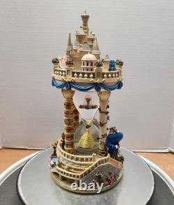 DEFECTIVE Disney Beauty And The Beast Hourglass Snow Globe Perfect Condi G3D