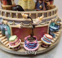 DEFECTIVE Disney Beauty And The Beast Hourglass Snow Globe Perfect Condi G3D