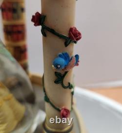 DEFECTIVE Disney Beauty And The Beast Hourglass Snow Globe Perfect Condi G3D