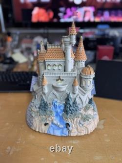 DISNEY BEAUTY & THE BEAST MUSICAL VILLAGE/CASTLE SNOW GLOBE LIGHT UP WithBLOWER