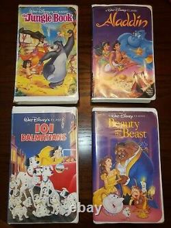 DISNEY BLACK DIAMOND VHS BEAUTY AND THE BEAST, FOX AND THE HOUND, PETER PAN, and