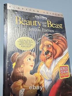 DISNEY Beauty and The Beast VHS (1991 Platinum) Special Edition CD-Rom SEALED
