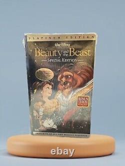 DISNEY Beauty and The Beast VHS (1991 Platinum) Special Edition CD-Rom SEALED