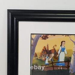 DISNEY Beauty and the Beast Sericel Animation Art Serigraph Cel LE Framed