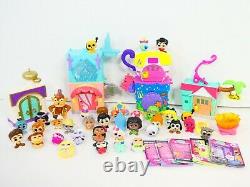 DISNEY DOORABLES Stack Playsets & 36 Figs Mega LOT Princess House Aladdin Elsa