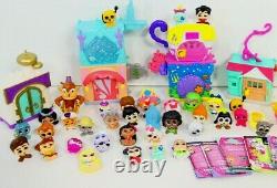 DISNEY DOORABLES Stack Playsets & 36 Figs Mega LOT Princess House Aladdin Elsa