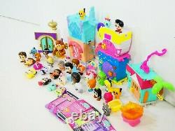 DISNEY DOORABLES Stack Playsets & 36 Figs Mega LOT Princess House Aladdin Elsa