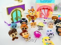 DISNEY DOORABLES Stack Playsets & 36 Figs Mega LOT Princess House Aladdin Elsa