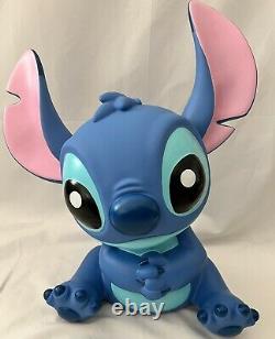 DISNEY LILO & STITCH LARGE 17 inch VINYL PIGGY COIN BANK STATUE FIGURE GENUINE