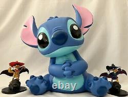 DISNEY LILO & STITCH LARGE 17 inch VINYL PIGGY COIN BANK STATUE FIGURE GENUINE