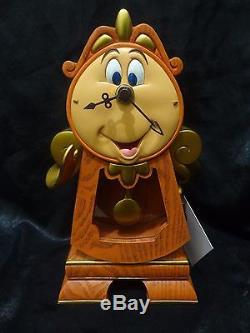 DISNEY PARK Cogsworth Clock Lumiere LED Figure Chip Mug Beauty and the Beast NEW