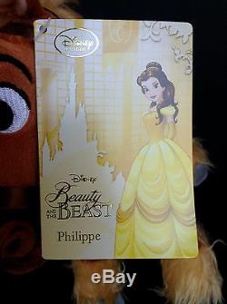 DISNEY Store PLUSH Beauty and the Beast 2016 PHILIPPE Horse 12 1/2 NWT