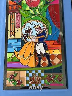 DISNEY WDI JUMBO PIN LE 250 BEAUTY AND THE BEAST STAINED GLASS D23 belle window