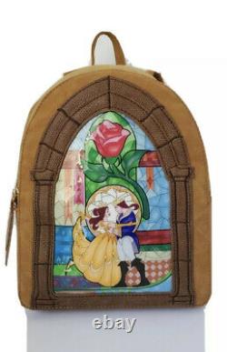 Danielle Nicole Disney Beauty and the Beast Stained Glass Arch Mini Backpack, NWT