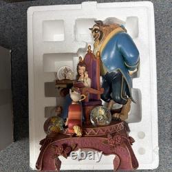 Disney 16 Tall 10th Anniversary BEAUTY & THE BEAST SNOW GLOBE Figurine