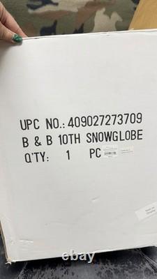 Disney 16 Tall 10th Anniversary BEAUTY & THE BEAST SNOW GLOBE Figurine