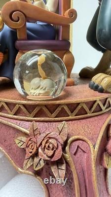 Disney 16 Tall 10th Anniversary BEAUTY & THE BEAST SNOW GLOBE Figurine