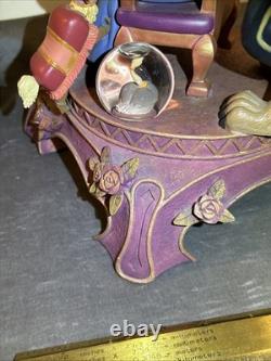 Disney 16 Tall 10th Anniversary BEAUTY & THE BEAST SNOW GLOBE RARE AS IS