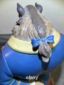 Disney 16 Tall 10th Anniversary BEAUTY & THE BEAST SNOW GLOBE RARE AS IS