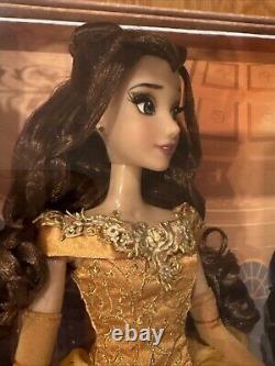 Disney 17 Doll? Beauty Belle and Beast LE 500? Platinum Set? BNIB
