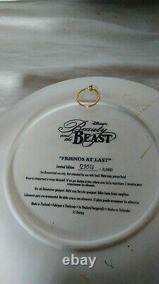 Disney 3D Plate Beauty and the Beast Friends at Last Limited Edition Relief Rare