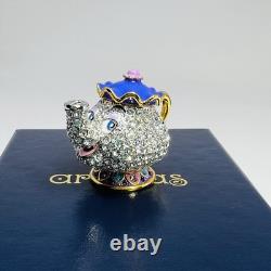 Disney Arribas Beauty and the Beast Mrs Potts Jeweled Swarovski Figurine New