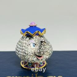 Disney Arribas Beauty and the Beast Mrs Potts Jeweled Swarovski Figurine New