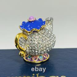 Disney Arribas Beauty and the Beast Mrs Potts Jeweled Swarovski Figurine New