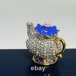 Disney Arribas Beauty and the Beast Mrs Potts Jeweled Swarovski Figurine New