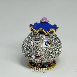 Disney Arribas Beauty and the Beast Mrs Potts Jeweled Swarovski Figurine New