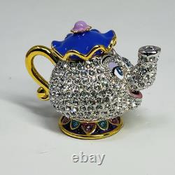 Disney Arribas Beauty and the Beast Mrs Potts Jeweled Swarovski Figurine New