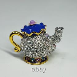 Disney Arribas Beauty and the Beast Mrs Potts Jeweled Swarovski Figurine New