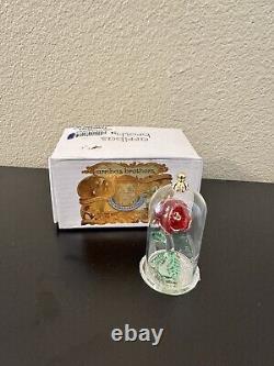 Disney Arribas Brothers Beauty And The Beast Enchanted Rose 4.25 Glass Dome NIB