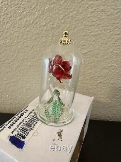 Disney Arribas Brothers Beauty And The Beast Enchanted Rose 4.25 Glass Dome NIB