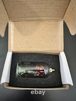 Disney Arribas Brothers Beauty And The Beast Enchanted Rose 4.25 Glass Dome NIB