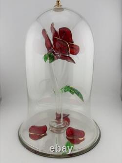 Disney Arribas Brothers Beauty And The Beast Enchanted Rose XL 10 US Seller
