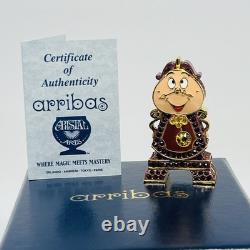 Disney Arribas Brothers Jewelled Swarovski Beauty & The Beast Cogsworth Figurine