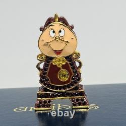 Disney Arribas Brothers Jewelled Swarovski Beauty & The Beast Cogsworth Figurine