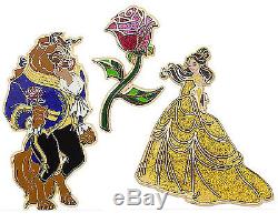 Disney Art of Belle Beauty and the Beast Limited Edition LE Pins Boxed Set