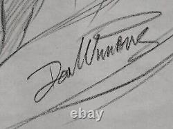 Disney Artist Don Ducky Williams Signed 31×25 Beauty and the Beast Art Sketch