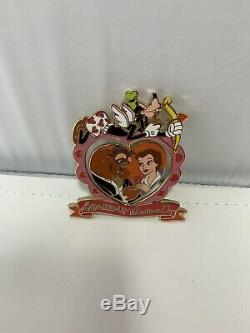 Disney Auctions Beauty & Beast Belle Goofed Up Valentine's Day LE 100 Pin Gaston