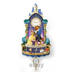 Disney BEAUTY AND THE BEAST Cuckoo Clock Lights, Sound, Motion! NEW